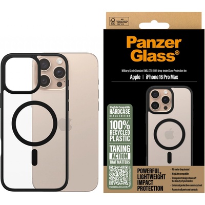 PanzerGlass Puzdro HardCase s MagSafe pre iPhone 16 Pro Max, čierna, čierna 1304