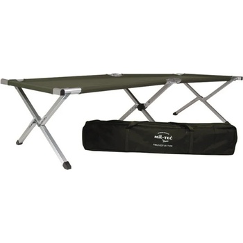 Mil-Tec Сгъваем къмпинг шезлонг, маслиненозелен, 190 x 66 x 42 см (14402001)