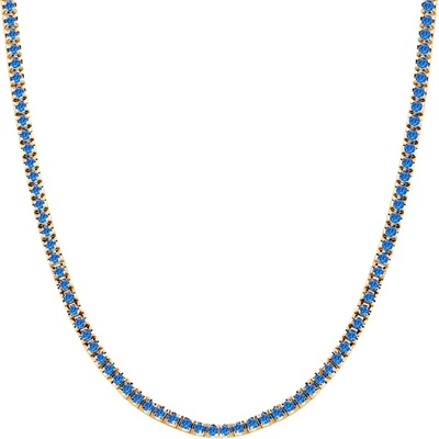 SAVICKI Тенис колие Luminy 3, 0 мм: злато, сини сапфири