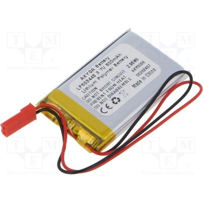 AKYGA BATTERY AKY0559 Akum: Li-Po 3,7V 800mAh vodiče,konektor JST SYP-02T-1