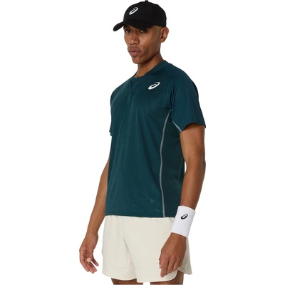 Asics Мъжка блуза с яка Asics Match Polo T-Shirt Mens - Saxon Green