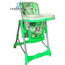 Detské jedálenské stoličky Caretero magnus fun zelená