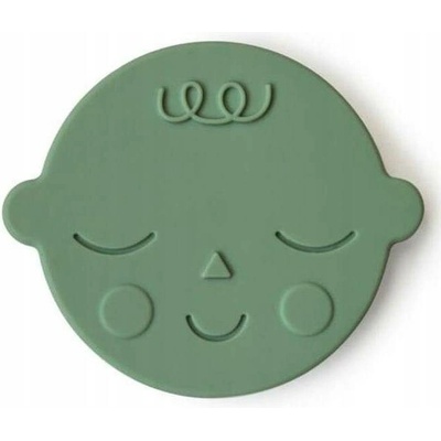 Mushie silikon kousátko face pistachio