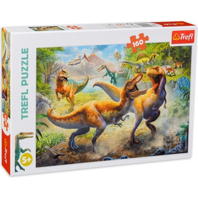 Trefl Пъзел Trefl от 160 части - Борбата с тиранозаврите (15360)