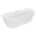 Mexen Oval самостоятелна вана до стена 150 x 75 см, бяла, преливник златен (52671507500-55)