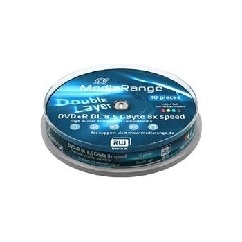MediaRange DVD+R DL 8.5GB 8x, printable, cakebox 10ks (MR468)
