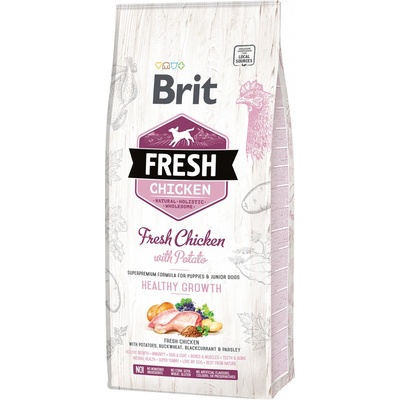 Brit Fresh Puppy Healthy Growth kura a zemiaky 12 kg