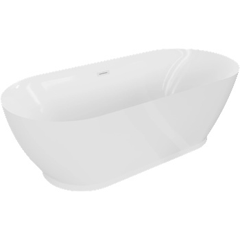 Mexen Roxy свободно стояща вана 180 x 85 см, бяла, бял преливник - 51201808500-20 (51201808500-20)