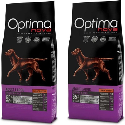 Optima Nova Dog Adult Large 2 x 12 kg