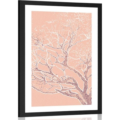 Plakát s paspartou rozkošetěná koruna stromu - 40x60 no frame