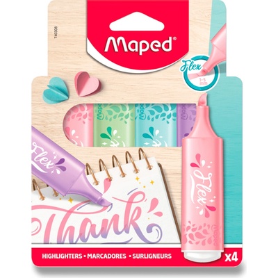 Maped Fluo Peps Pastel súprava 4 ks
