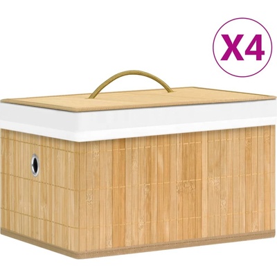 vidaXL Bambusové úložné boxy 4 ks 11461.320765