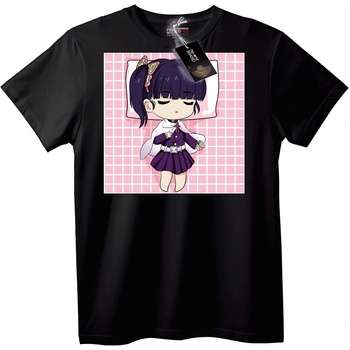 NOONEBRAND Тениска Аниме Chibi момиче - 2XL, Black