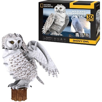 CubicFun 3D puzzle National Geographic: Sněžná sova 62 ks