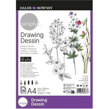 Image 1 of Daler-Rowney Simply Drawing Paper Simply Скицник 50 A4 120 g (435931400)