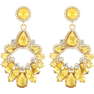 HARAHU Обеци ki-28209 - Златна / Жълта kp28209 (ki-28209)