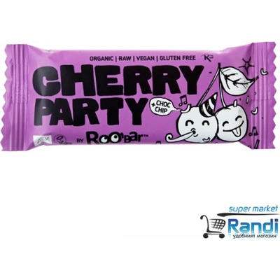 Био суров десерт Roobar череша и парченца шоколад 30гр