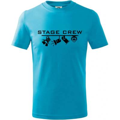 Osvetľovač stage crew tričko Svetlý tyrkys