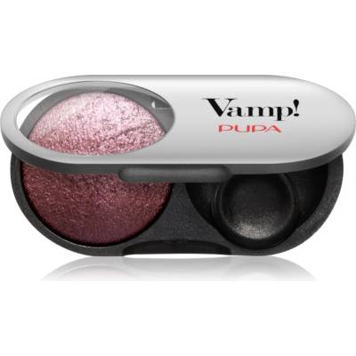 PUPA Vamp! Radiant Baked Eyeshadow дълготрайни сенки за очи с блясък цвят 104 - Deep Plum 1 гр