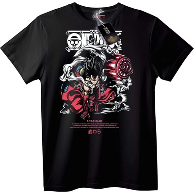 NOONEBRAND Тениска One Piece Luffy Gear 4 - 3XL, White