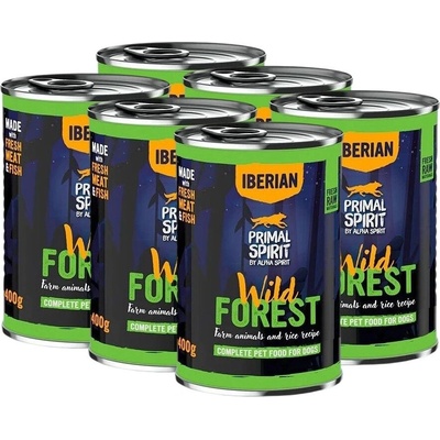 Primal Spirit Dog Iberian Wild Forest 6 x 400 g