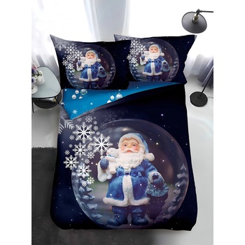 EmonaMall Двулицево коледно спално бельо, размер за приста (реално изображение) EmonaMall, 4 части - Модел S17349 (S17349-6666d4)