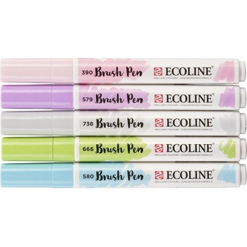 Ecoline Brush pen X12 Акварелни химикалки Pastel 5 бр (11509901)