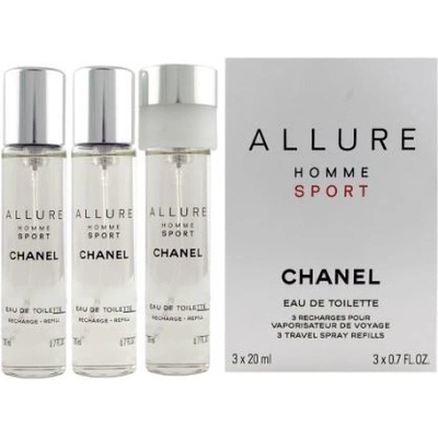 Chanel Allure Homme sport Refill toaletná voda pánska 3 x 20 ml