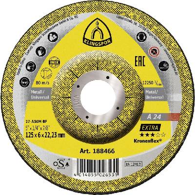 Klingspor A 24 Extra brusný kotouč lomený 125 x 22.23 mm 188466 10 ks