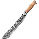 HARAHU Дамаски кухненски нож ZA-37484 - Butcher / Кафяв KP37484