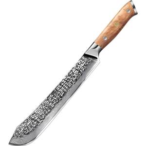 HARAHU Дамаски кухненски нож ZA-37484 - Butcher / Кафяв KP37484