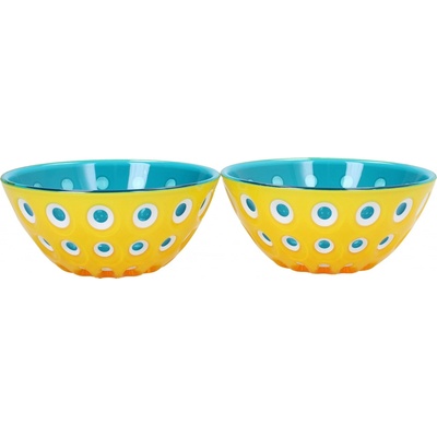 guzzini Le Murrine sada 2 misek žlutá bílá námořnická modrá 12 cm