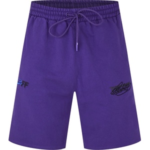 Off White Поларени къси панталони Off White Mens Embroidered Skate Fleece Jogger Shorts - Purple