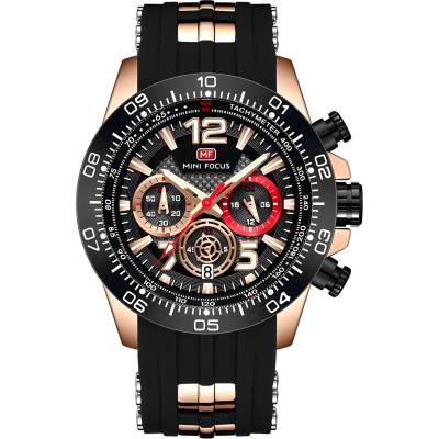 MINI FOCUS Часовник Mini Focus PO-23900 - Черен / Злато Розово KP23900 (PO-23900)