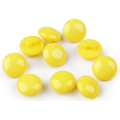 Pro Háčkování Knoflík kulatý žlutý 12,5 mm 10 Ks
