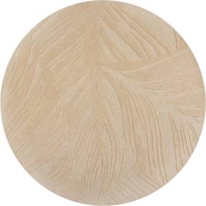 Flair Rugs Бежов вълнен кръгъл килим ø 160 cm Leaf - Flair Rugs (503119373940)