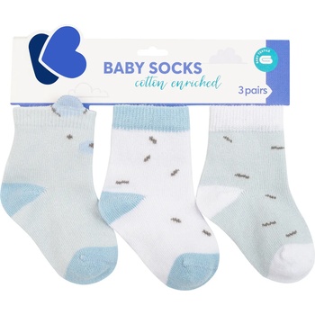 Kikkaboo Бебешки чорапи с 3D уши Bear with me Blue 2-3г (31110010143)