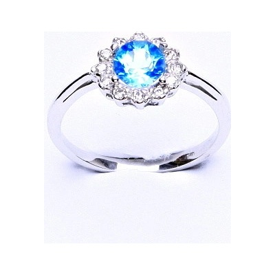 Čištín zlatý přírodní topaz swiss čiré zirkony T 1495