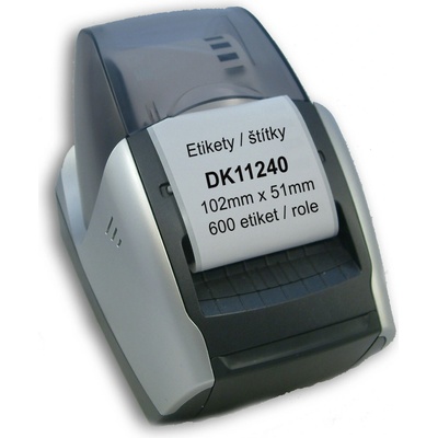 Můj-toner Etikety Štítky DK11240 DK-11240 102 mm x 51 mm 600 etiket role adresní štítky kompatibilní pro Brother QL bílé s držákem