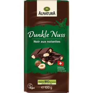 Alnatura Био тъмен шоколад с ядки - 100 г