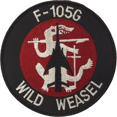 Nášivka textilná 101 Inc F-105G Wild Weasel - farebná