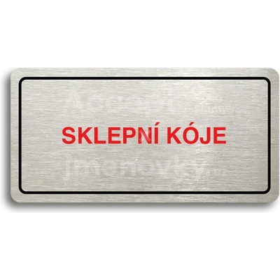 ACCEPT Piktogram SKLEPNÍ KÓJE - stříbrná tabulka - barevný tisk