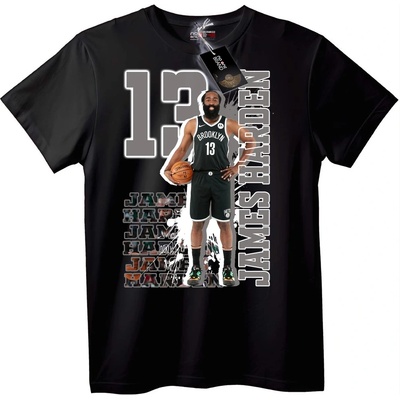 NOONEBRAND Тениска James Harden 13 Brooklyn - L, Black
