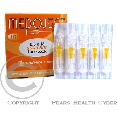 Chirana injekčníkční jehla 0,50 x 16 oranžová 100 ks jednorázová – Zboží Dáma