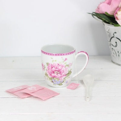 Clay re & EEF Porcelánový hrnček s ružami 300 ml
