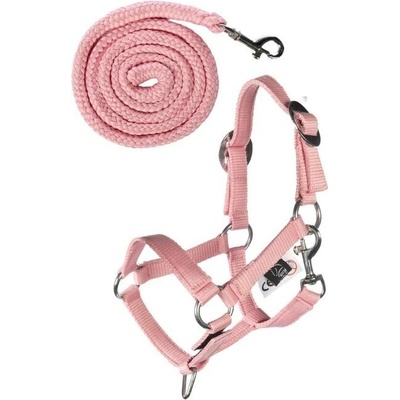 Ohlávka s vodítkem HKM Basic pro Hobby Horse rose