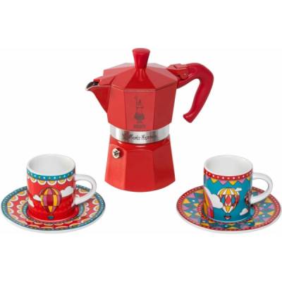 Bialetti MOKA EXPRESS 3 rossa + 2 Cups Winter Wonderland