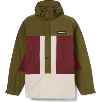 Image 1 of Timberland Men's DWR Anorak DWR Treatment Hooded Long Sleeve Oversized Fit Rain Anoraks - Dark Olive