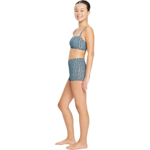 Modibodi Момичешки менструални бикини Modibodi Hi Waist Short Super Luna Blossom Black долна част Modibodi | Zelen Mnogotsveten | Момичешки | 8-10 години