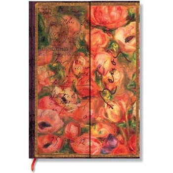 Paperblanks Тефтер Renoir to Morisot, Midi, широки редове, твърда корица, 72 листа (PB9669-6)